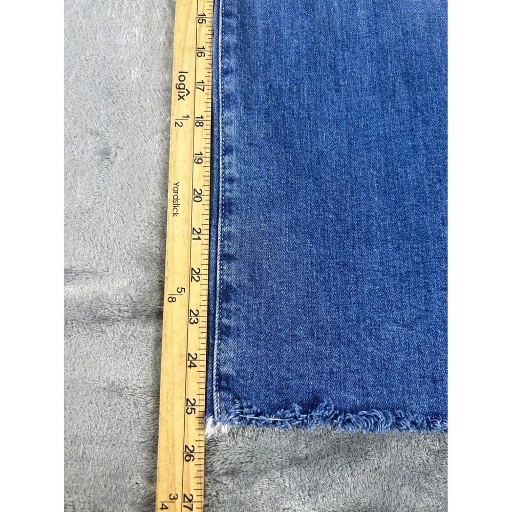 AG Adriano Goldschmied Saige Wide Leg Crop Jean 27 Mid Rise Raw Hem Medium Wash - Picture 3 of 11